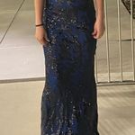 Navy Blue Mermaid Prom Dress Photo 0