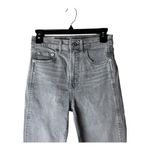 Gap  Jeans Women 26 Gray Denim Vintage Slim Sky High Ankle Raw Hem Streetwear Photo 4