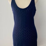 Twelfth Street by Cynthia Vincent Navy Blue Cashmere Knit Sweater Dress Size M Photo 0