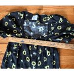Sleeper  Brigitte Linen Sunflower Black Yellow Floral Midi Dress XS  Puff Sleeve Photo 7