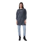 ZARA Washed Effect Sweatshirt Dress Size M Gray New 100% Cotton Photo 1