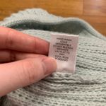 Originality Pearl Embellished Mock Neck Sweater Light Blue Size Large Oversize Photo 7