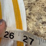 Old Navy size, large, short sleeve, yellow, and white striped top Photo 3