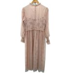 Ivy City Co Last Songbird Dress M Pink Pleated Tulle Gown Cottagecore Floral Size M Photo 9