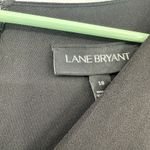 Lane Bryant Size 18 Long Sleeve Dress Black Tie Waist Mixed Media Sparkle Simple Photo 4