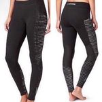 Athleta Be Free Running Leggings Black Gray Reflective High Rise Size Small Photo 1