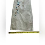 Mudd Vintage Y2K  Lace-Up Front Tie Flare Jeans Size 3 Floral Embroidered RARE Photo 11