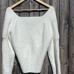 Dazy Elegant White Wrap Sweater Size M Photo 10