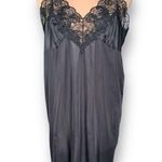 Vintage Perfect Form Slip Dress Black Lace Full Adjustable Strap Nylon Vneckline Size XL Photo 9