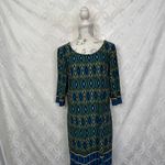 Robbie Bee Geometric 3/4 Sleeve Stretch Jersey Sheath Dress Size XL Photo 6