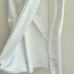 Satin Inspired Silky Midi Cowl Neck Dress, Bridal Shower Graduation Dress, S/M White Size undefined Photo 4