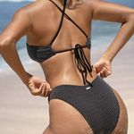 Berlook Black Polka Dot X Cross Bikini TOP ONLY 67 Size M Photo 4