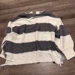 Blue B Collection Oversized Striped Sweater Gray Photo 3