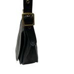 Coach Vintage Patricia Saddle Flap Bag Black Leather Crossbody Messenger 9951 Photo 9