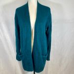 Caslon super soft teal green wool and mohair blend cardigan sweater size small Photo 1