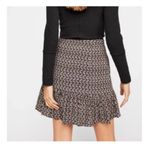 Free People  Nadia Mini Skirt Black Red Size 0 High Low Flowy Asymmetrical Boho Photo 8