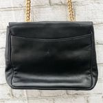 Vintage PALOMA PICASSO Italian Black Leather Gold Chain Shoulder Bag Photo 5
