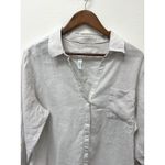 Sigrid Olsen  Linen Button Down Shirt Grey Size XL Photo 3