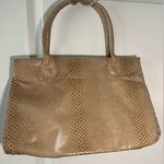 Estée Lauder Vintage Retired Creme Beige Faux Snake Print Large Tote Bag New Photo 0