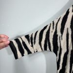 Comfy USA Oversized Longline Zebra Animal Printed 3/4 Sleeve Tunic Top Small S Photo 1