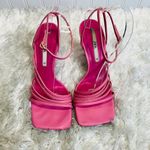 ZARA PINK  Strappy Heels Wrap Ankle Strap Sz 39 8.5 Scuffed Heels Photo 2