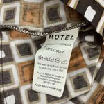 Motel Rocks Motel Shorts Medium Brown Pockets Retro Y2K Streetwear Festival Photo 3