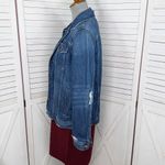 J Brand  Cyra Oversized Distressed Denim Jacket Kingsland Blue XS Photo 1