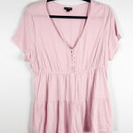 Torrid  Women's Baby‎ Doll Blouse Pink Sz L Photo 0