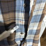 Vintage 70s Western Plaid Shirt Medium Brown Photo 6