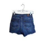 BKE  Denim High Rise Jean Shorts Frayed Hem Dark Wash‎ Casual Women's Size 25 Photo 3