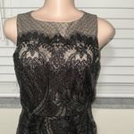 Julia Jordan  black lace on beige sequined elegant cocktail dress woman size 8 Photo 1