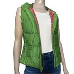 Lilly Pulitzer  Vintage Women’s Size S Green Floral Lined Zip Snap Up Down Vest Photo 1