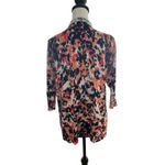 Laura Ashley  3/4 Sleeve Cardigan Medium Pink White Blue Photo 3