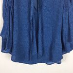 ZARA  Blue Polka Dot Tie Neck Flowy Oversized Blouse Small Chic Fairy 90s Photo 8
