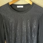Equipment  black wool and silk lace overlay sweater Photo 2