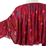 Free People Wild Flower Honey Blouse in Berry Combo Size XS Fall Floral Ruffle Photo 8