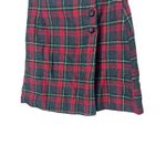 A Byer A. Byer California Vintage‎ Plaid Mini Skirt Button Front Red Green Grey Size 5 Photo 2