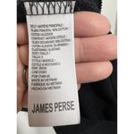 James Perse Standard Black Terry Knit Zip Front Jacket Sweatshirt 3 US Large Photo 2