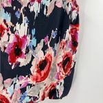 Kate Spade  Blue Red Watercolor Floral Silk Sleeveless V-neck Relaxed Fit Top 4 Photo 9