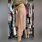 Love Tree  Camel High Neck Full Zip Faux Fur Sweater. Photo 5