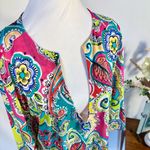 Anne cole NWT Multicolor Paisley Print Swim Cover-Up Semi Sheer Dress Sz L/XL💛 Photo 2