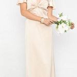 Show Me Your Mumu  Rome Twist Gown In Champagne Luxe Satin Photo 0