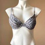 Juicy Couture | Gray Signature Print Seamless Underwire Bra Sz 34C Photo 0