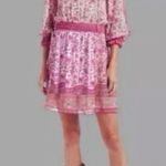 Anthropologie Love The Label Love Sam Pink Border Print Floral Dress Size L Size L Photo 8