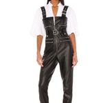 WE WORE WHAT Moto Overalls Vegan Leather Black XS WWQ06 1 Photo 2