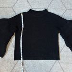 Endless Rose  Black Tiered Sleeve Cropped Knit Sweater Sz S Photo 1