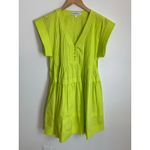 Hunter Bell Hunter‎ Bell Parker Mini Dress Womens Lime Cotton Poplin Pintuck Photo 1