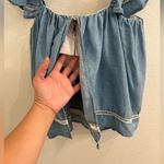 Lovers + Friends  Life’s a beach Denim Top Small Revolvee Off the Shoulder Photo 7
