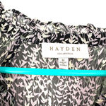 Hayden size Medium semi sheer black purple cream blouse Photo 2