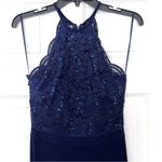 MORGAN & CO formal dress navy with sequins size 5 / 6 Blue Photo 15